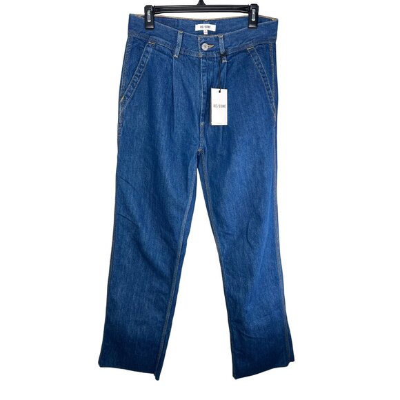 Re/Done High-Rise True Rinse Utility Loose Jeans Blue Denim Size 26 - Picture 4 of 16